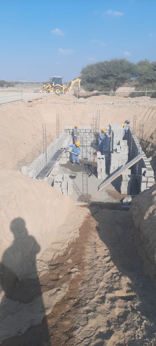 Drain Water Collection Chamber at 100 KW Panel Production Project