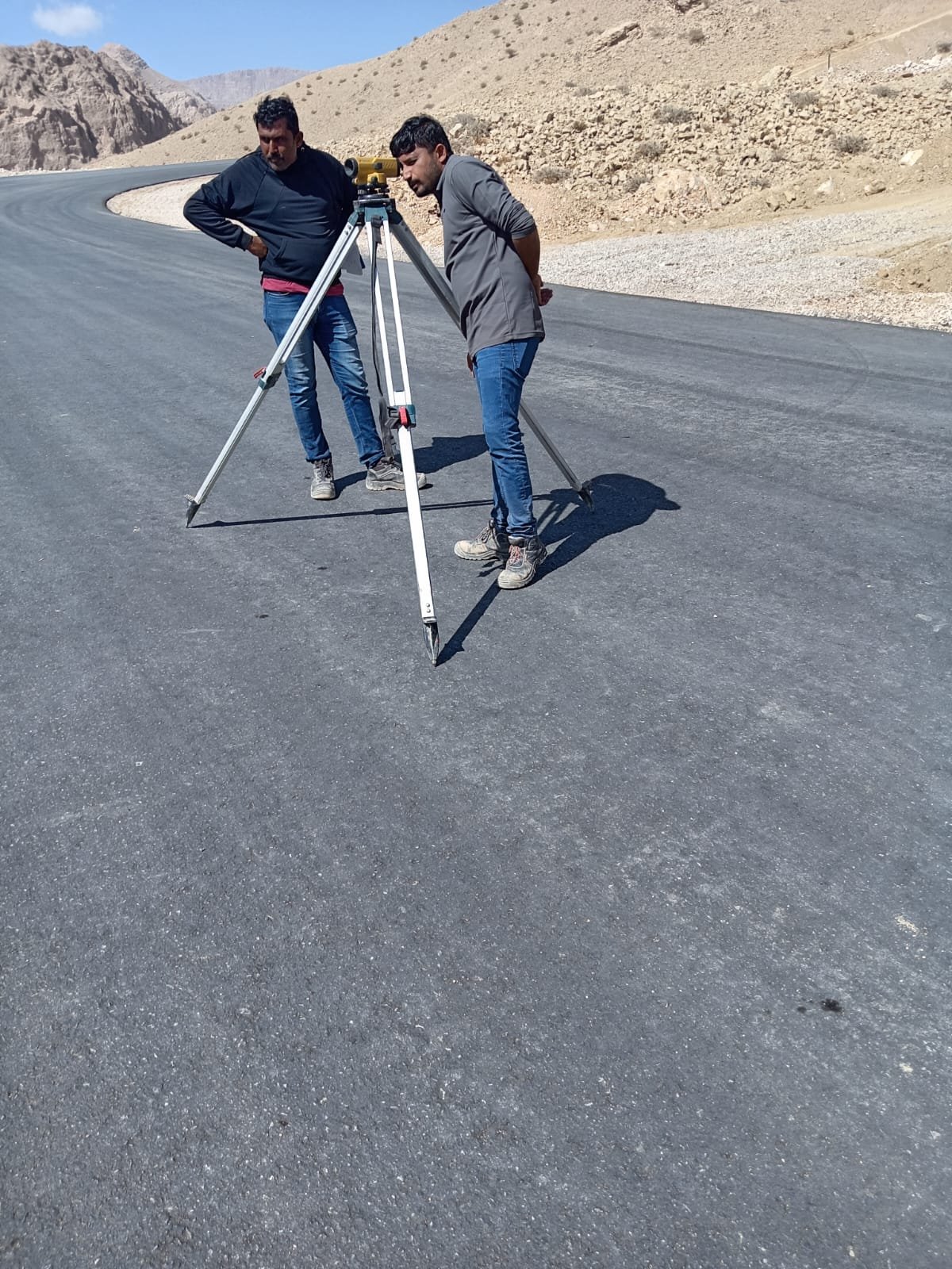 Ongoing Road work Riprap work