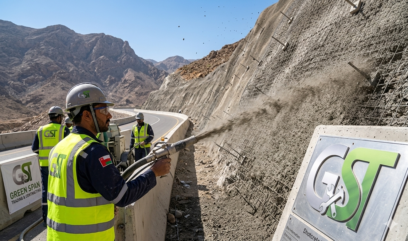Shotcrete works